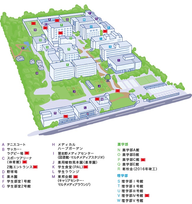 Narashino Campus map